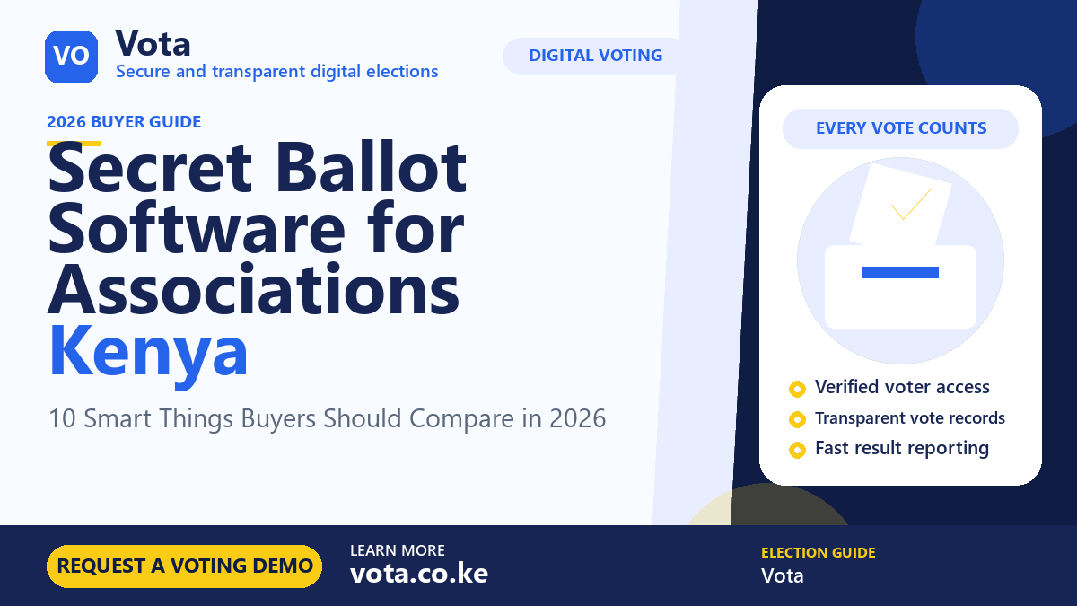 Secret Ballot Software for Associations Kenya by Vota